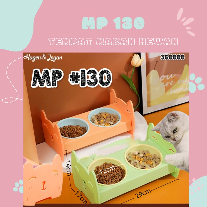 MP130 Tempat Makan Double Kucing Anjing / Cat Bowl Double