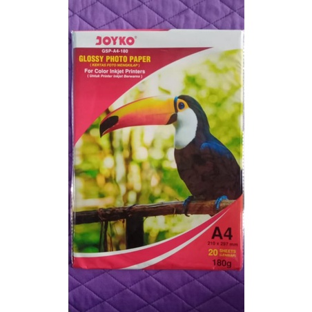 

JOYKO GLOSSY PHOTO PAPER A4 180gr