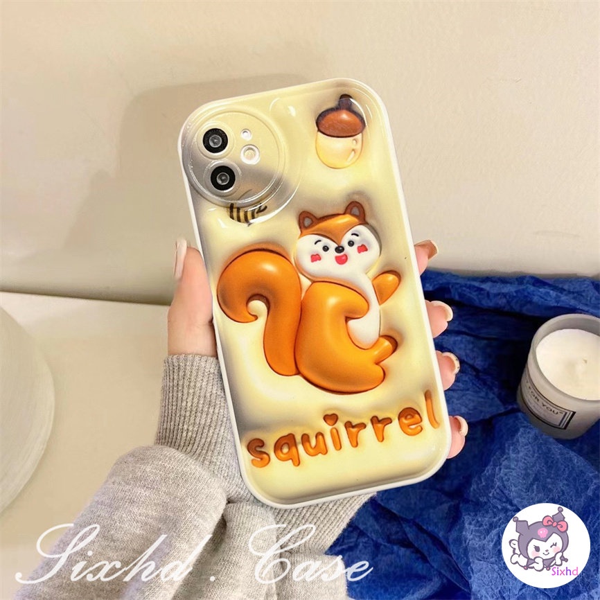 Untuk Redmi 12C 10C 10A 9T 9C Note 12 11s 11 10 9 8Pro10 9A 9 Xiaomi 12Lite 11Lite 11T 10T Poco M3 M4 F3 X4 X3Pro NFC 3D Vision AirBag Case Kartun Kucing Tupai Soft Cover