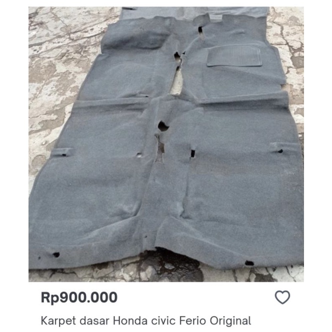 Karpet dasar honda civic ferio original