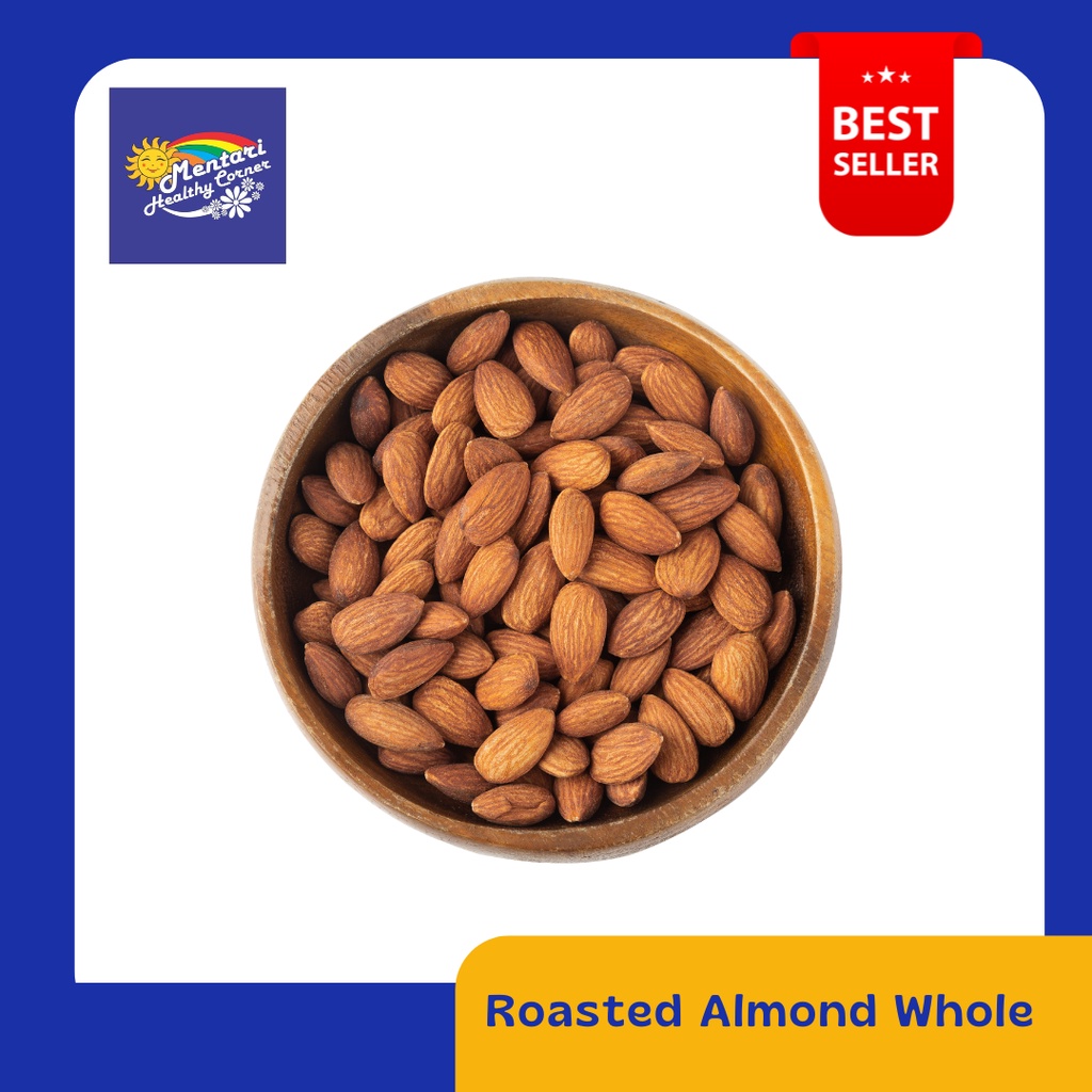 Roasted Almond Whole 500gr / Kacang Almond Panggang Utuh 500gr