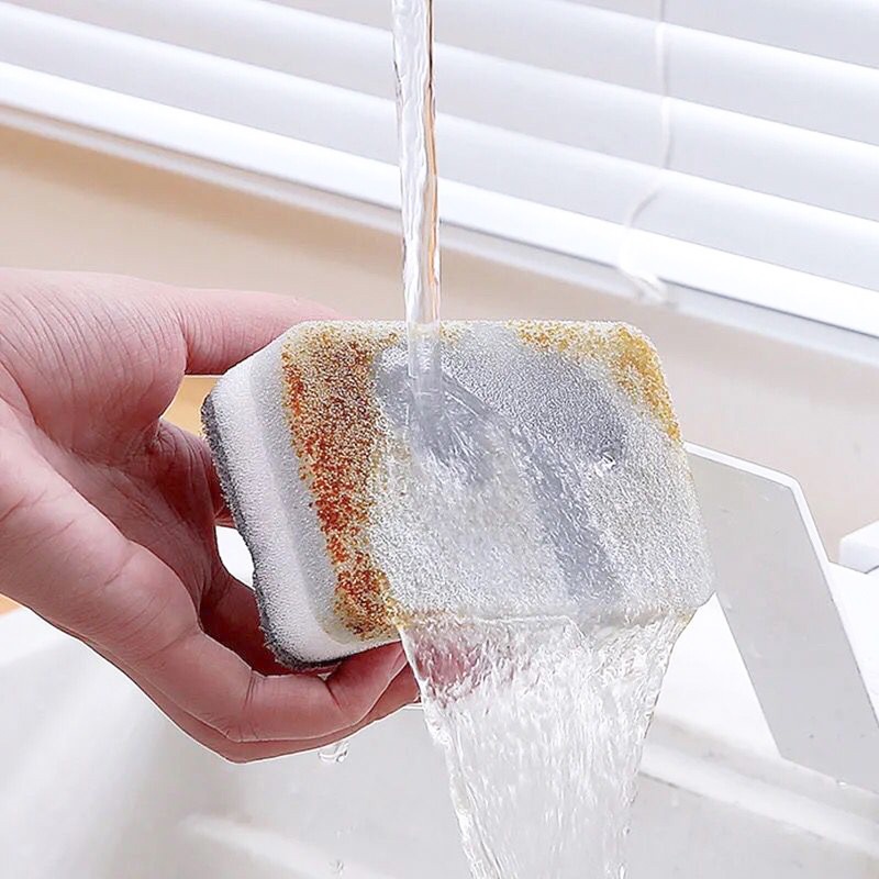 [Unggulan] Spons Pembersih Dua Sisi Serbaguna Rumah Tangga Bantalan Gosok Cuci Piring Magic Nano Sponge Eraser Piring Panci Wajan Cleaning Wash Cloth Aksesoris Dapur