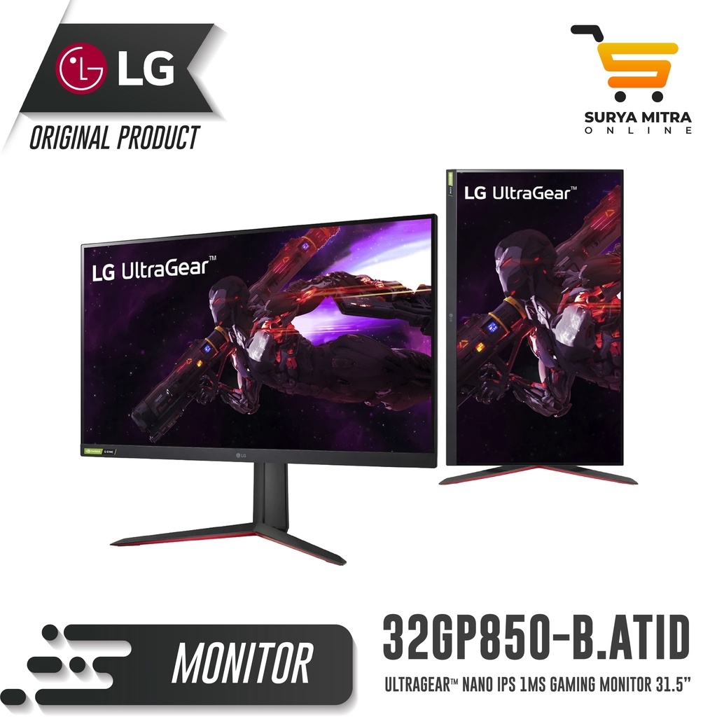 Monitor LG 32GP850 UltraGear QHD Nano IPS 1ms 165Hz HDR with G-SYNC