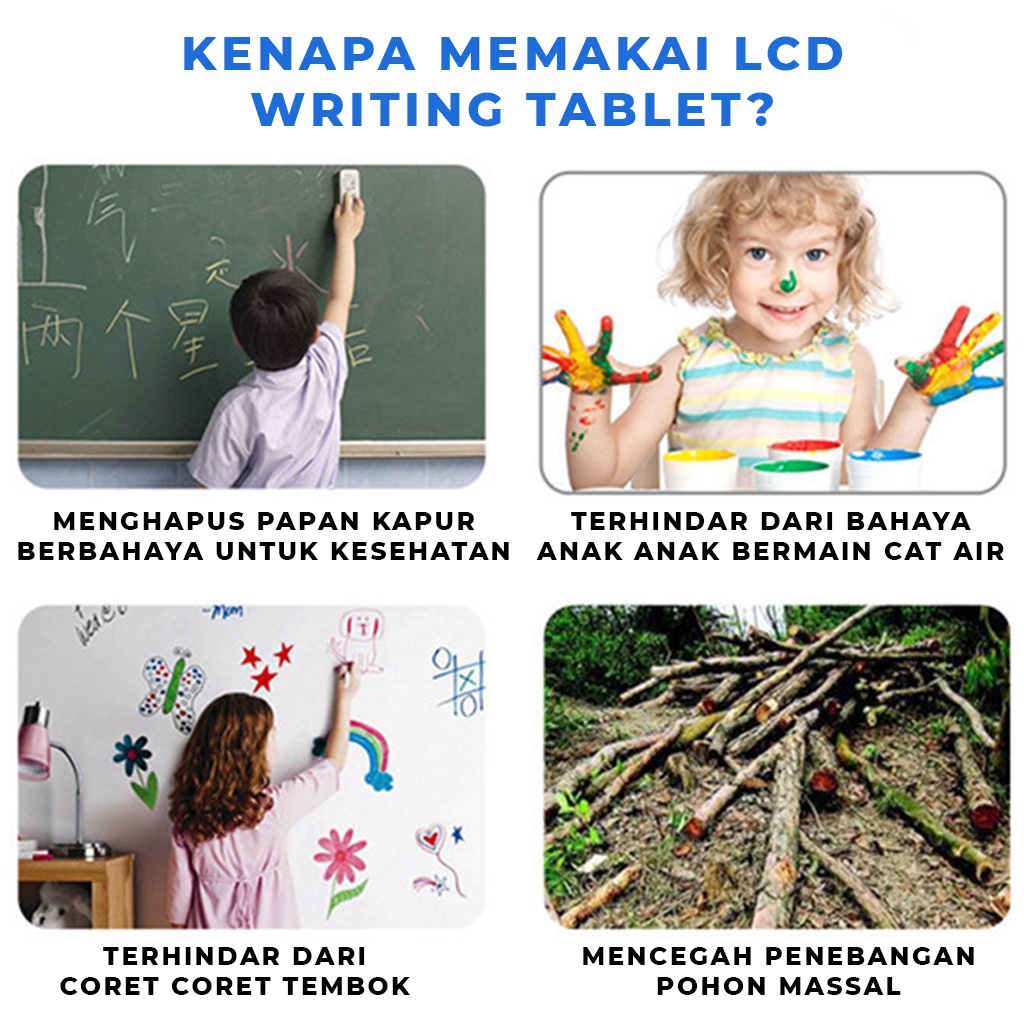 LCD Writing Tablet 8.5 Inch Papan Tulis Led Board Digital Pencil Drawing Pad Portable Tab Mainan Anak Untuk Menulis Gambar Tombol Hapus Otomatis Anti Ribet| GROSIRXPRESS
