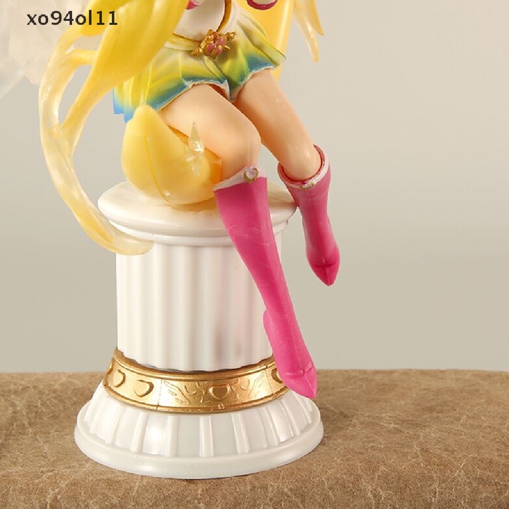 Xo 20CM Sailor Moon Anime Tsukino Usagi PVC Action Figure Moon Hare Sailor Moon Zero Figure Model Karakter Kartun Koleksi Mainan Hadiah Anime Toy OL