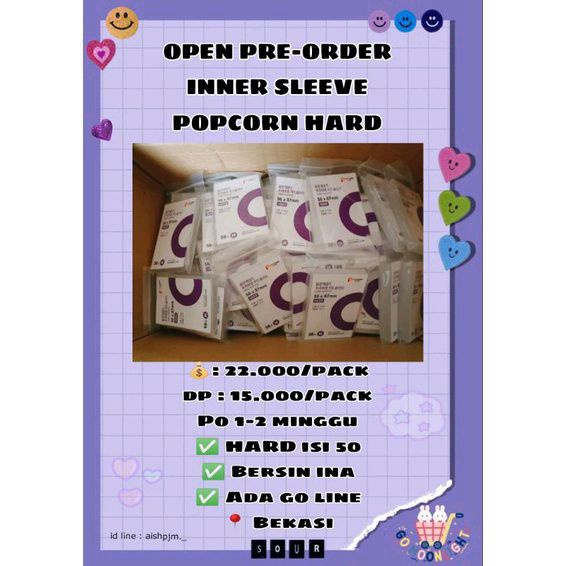 

[ READY STOCK ] INNER SLEEVE POPCORN-PREMIUM INNERSLEEVE
