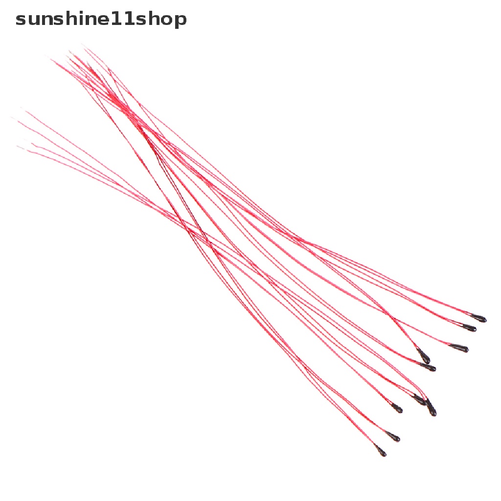 Sho 10PCS NTC Thermistor Thermal Resistor MF52B 10K 100K Probe Tali Kawat B3470 B3380 B3950 B3435 B4250 1% 10CM Sensor Kontrol Suhu N