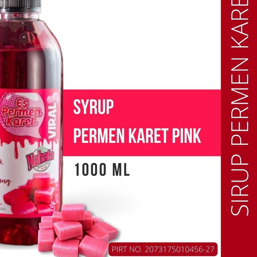 

۩ Sirup Permen Karet 1 Liter / Bubble Gum Syrup 1000 ml ☛