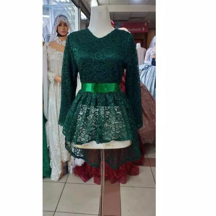 ۩ ( HANYA ATASAN ) KEBAYA DEWI BROKAT / KEBAYA AURORA BROKAT MODERN / HIJAU BOTOL / GOLD / MAROON / 