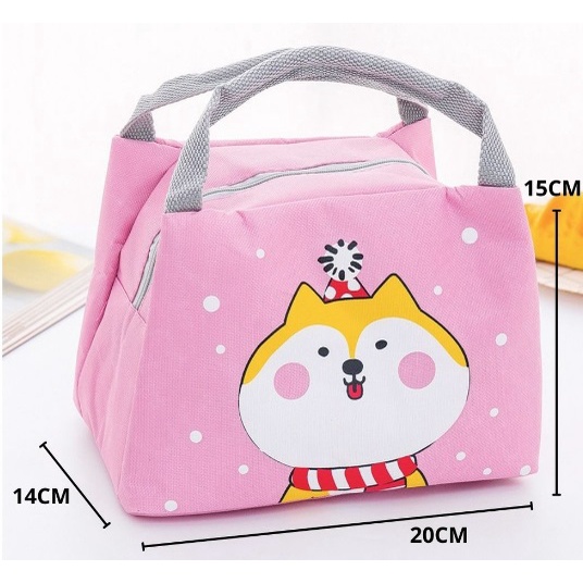 Tas Bekal Karakter Lunch Bag Cooler Makanan Anak Tas Lunch Box Karakter Murah Import 20x14x15