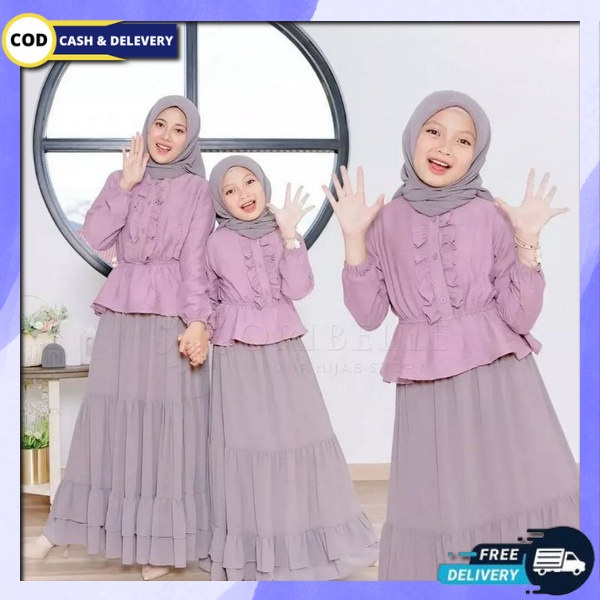 Ghams Mom And Kid Lebaran Kupel Baju Gamis Anak Ibu Cople Gamis Ibu Dan Anak Murah Gmis Kapel Ibuu A