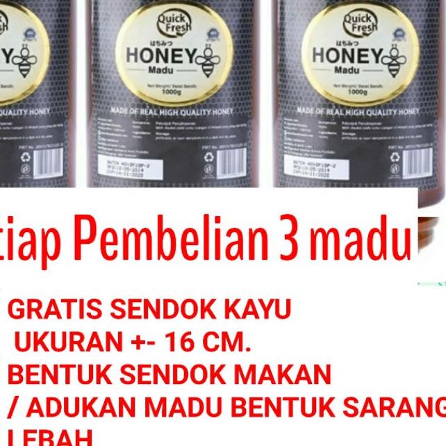 

➼ Quick Fresh Honey 1000 Gr Bucket. Quick Fresh honey 1 kg alami termurah ♩