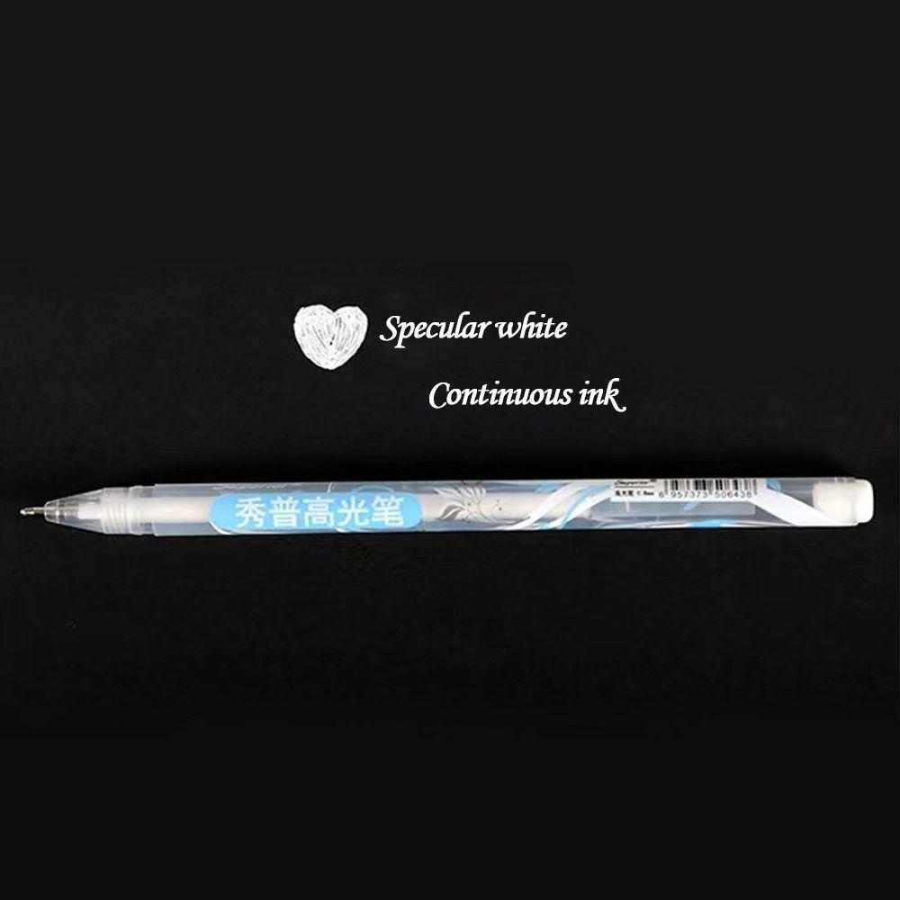 R-flower 5Pcs 0.8mm Putih Pen Sketsa Fine Liner Pen Penanda Seni Pencerah Sekolah Baru