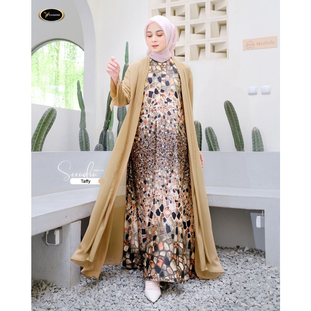 Yessana Gamis Dress Baju Elegan Wanita Cewek Seradia Limited Premium Size S M L