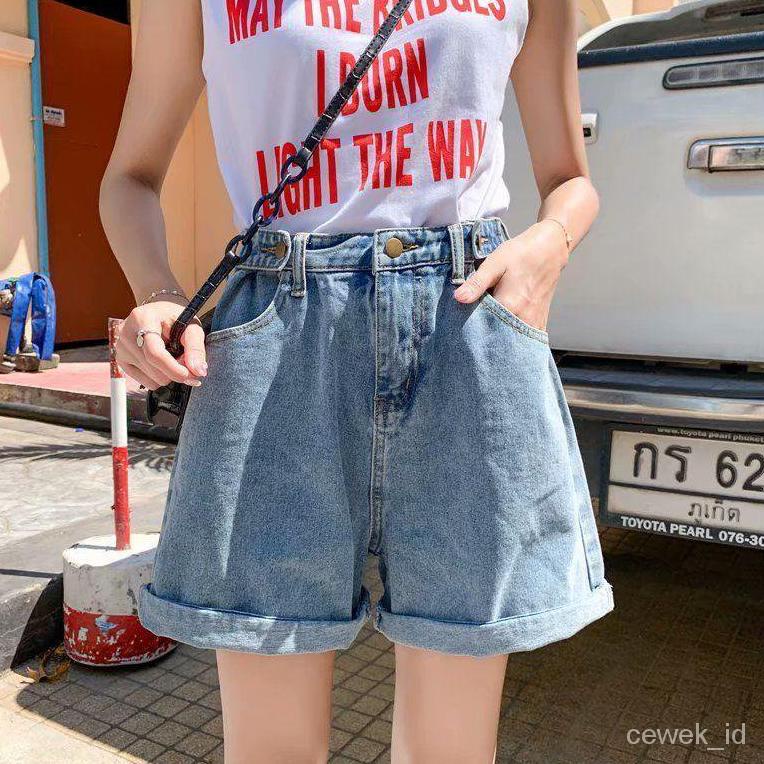 Terbaru CEWEK_ID Fashion wanita celana kulot pendek wanita celana pendek wanita korean style loose l