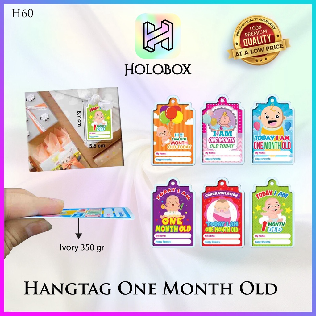 

Hangtag|Hangtag Murah|Hangtag Bayi|Hangtag baby one month|5,5x8,7cm