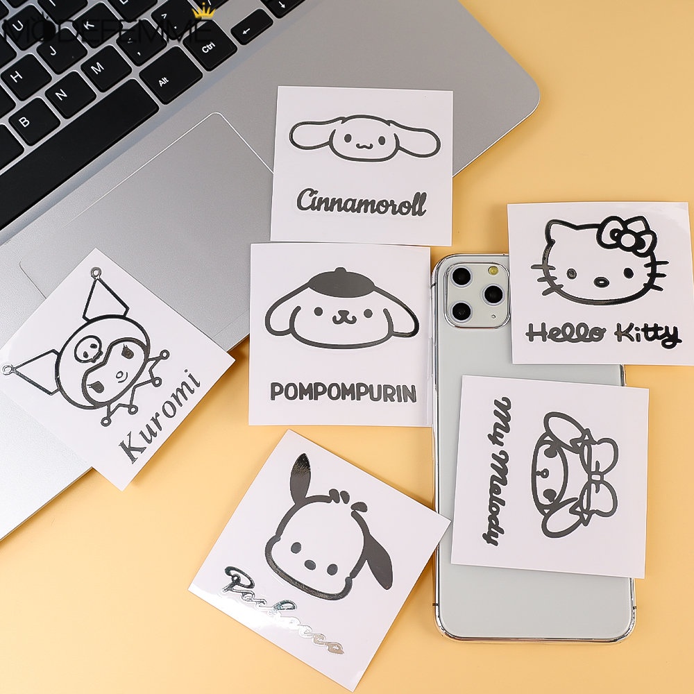 Kartun Anime Stiker Hias Diy Akun Tangan Laptop Cangkir Air Tahan Air Stiker Perekat Alat Tulis Stiker Sanrio Stiker Logam Kuromi Melodiku Hello Kittys Stiker