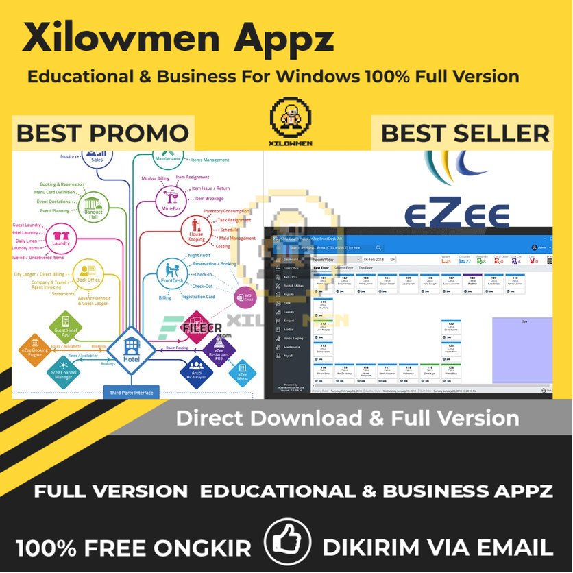 [Full Version] eZee FrontDesk Hotel PMS &amp; POS Pro Lifetime - manajemen hotel untuk mengelola reservasi, check-in, dan check-out tamu