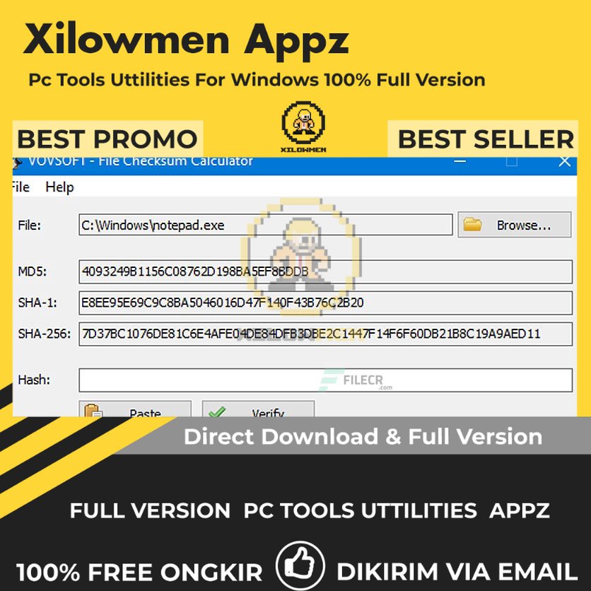 [Full Version] VovSoft File Checksum Calculator Pro PC Tools Software Utilities Lifetime Win OS