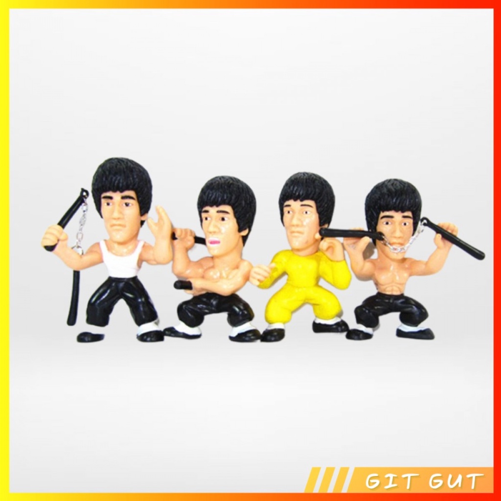 Action Figure Pajangan Mainan 4 Pcs Bruce Lee