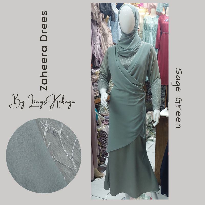 Bridesmaid Dress Kondangan Muslim / Sage Green Pink Rosegold Nude Milo