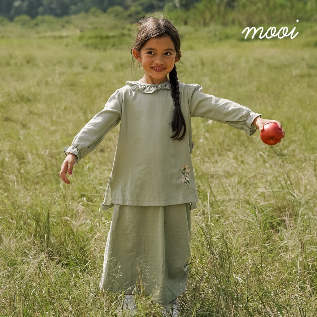 Mooi Rayya Tunik Set 1-10 Tahun Setelan Tunik Rok Lebaran / Tunik Raya Pakaian Muslim CBKS