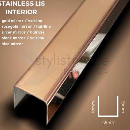 ♠ Stainless Lis Interior | Lis U 10 x 10 x 10mm ❋