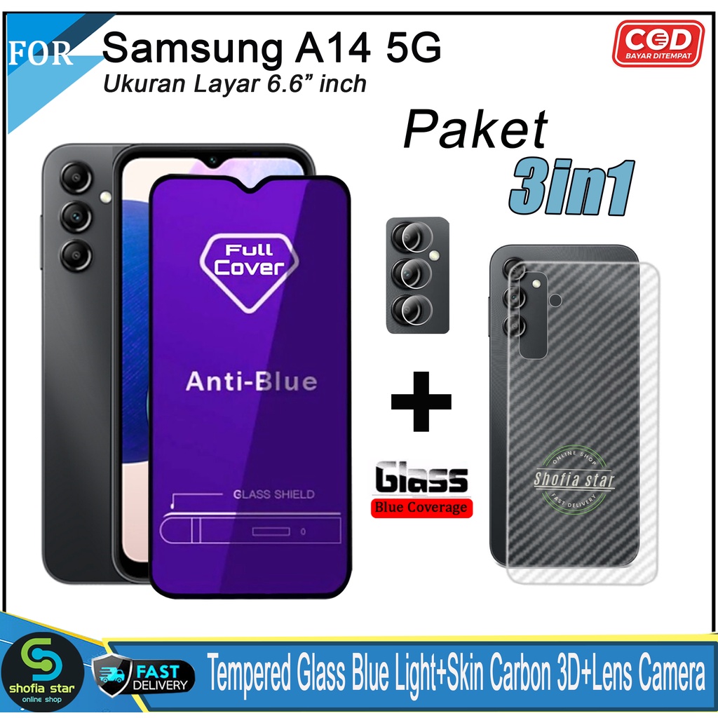 Promo 3in1 Tempered Glass Privacy Samsung A14 5G M14 5G A54 5G A13 4G/5G A32 A23 4G/5G A24 4G A34 5G Anti Gores Anti Spy Full Layar