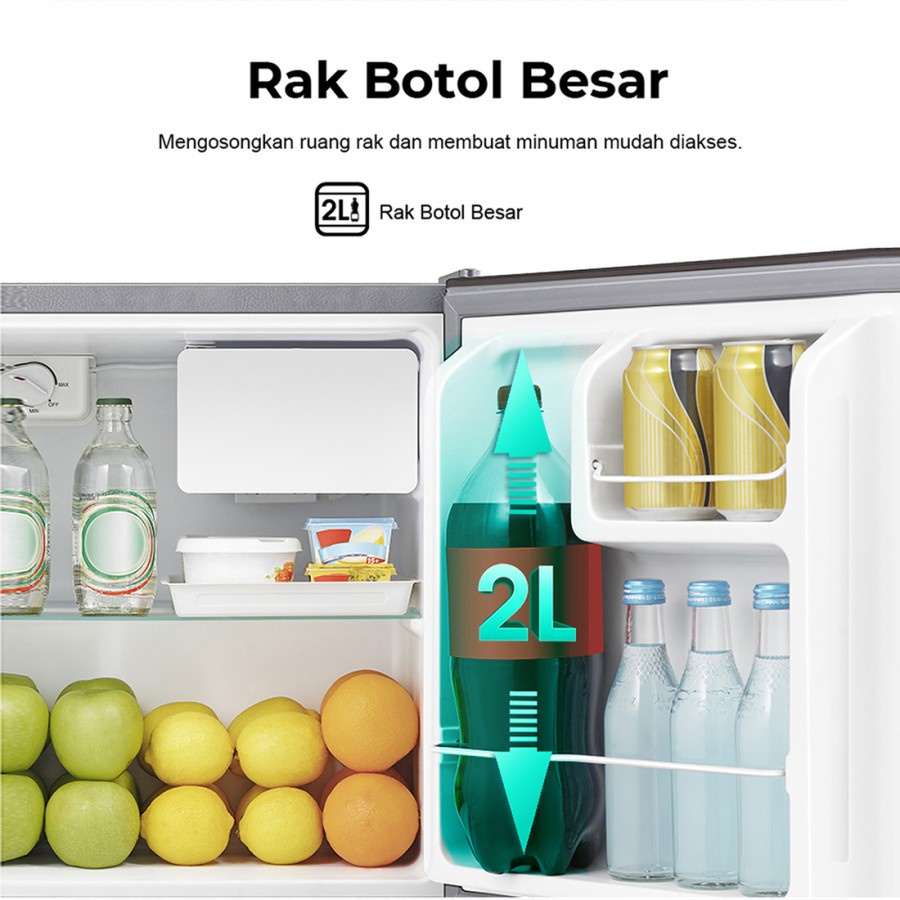 Hisense RR58 Kulkas 1 Pintu Mini Bar Portable RR58D4IGN RR68