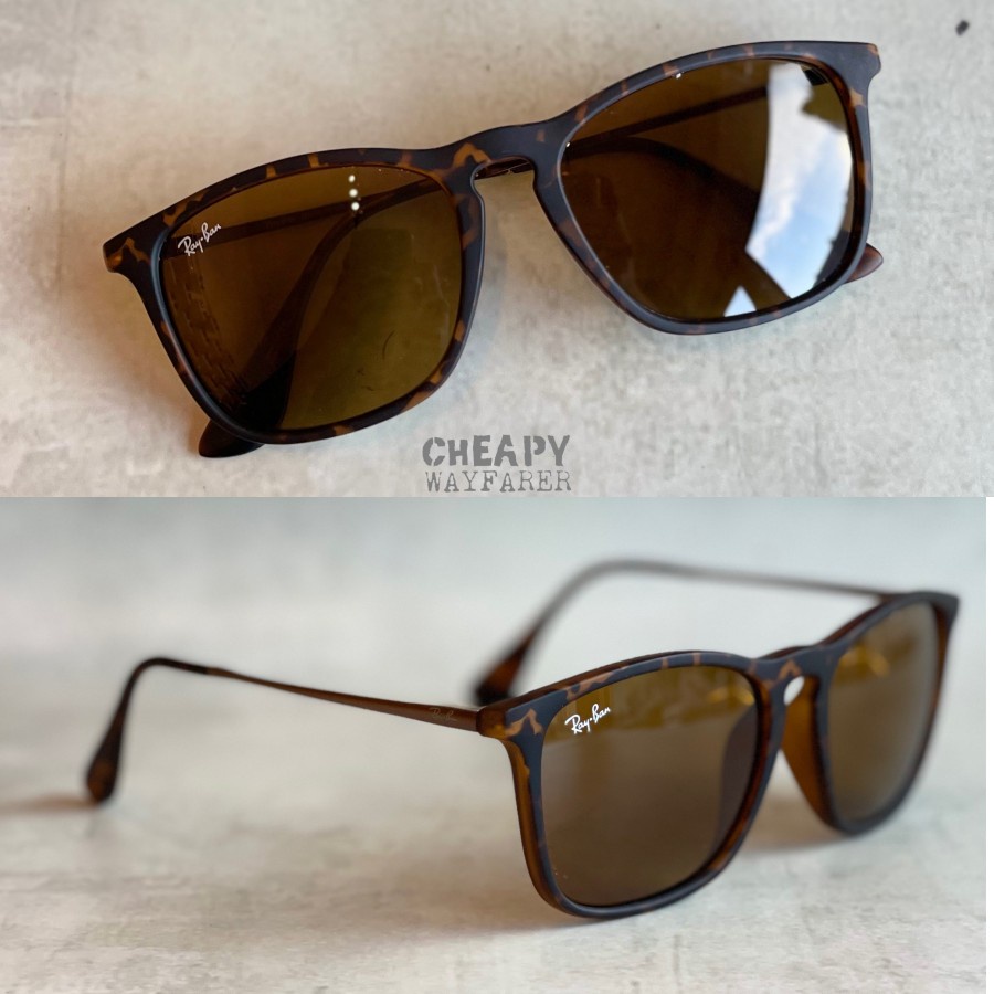 KACAMATA RAYBAN CHRIS TORTOISE DOFF LENSA KACA COKLAT ORIGINAL