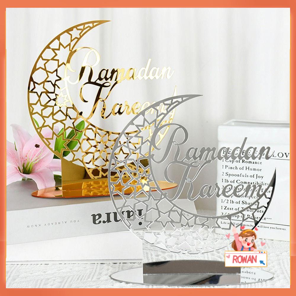 R-bunga Eid Mubarak Decor New Meriah Aksesoris Perlengkapan Pesta Islam Muslim Dekorasi