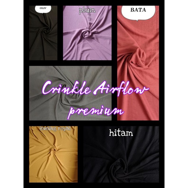 [CRINKLE POLOS] 1/2 Meter Kain Crinkle Airflow Premium Grade A