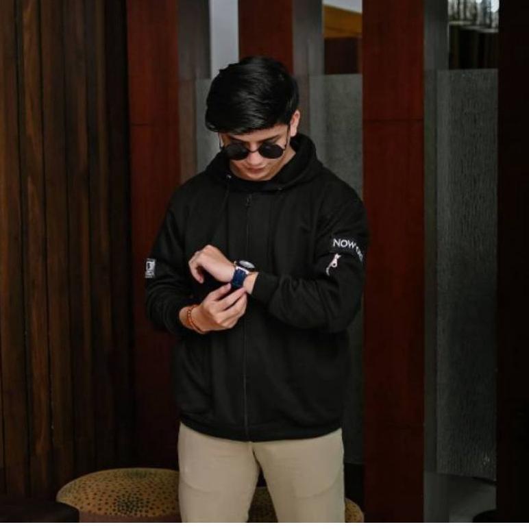 JAKET SWEATER NOW ORI BOMBER, JAKET PRIA (KODE 2365)