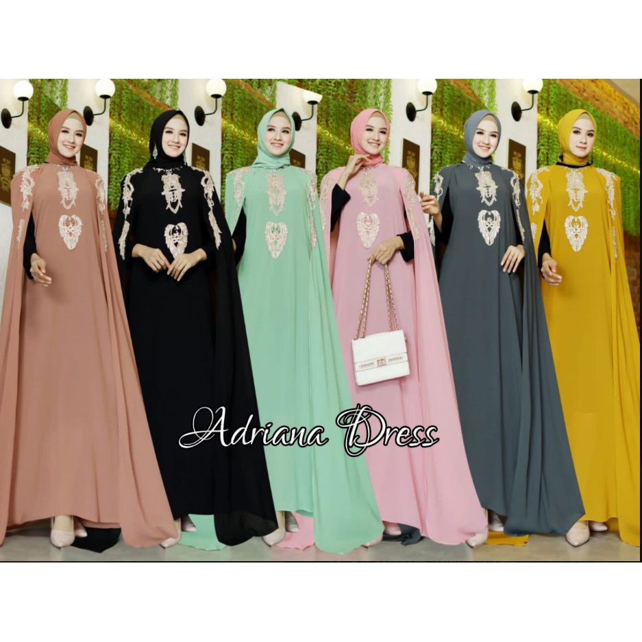 Ready Adriana Dress// Gamis Wanita/ Kaftan Mewah/ Kaftan Elegan/ Kaftan Syar'i/ Kaftan cerutty