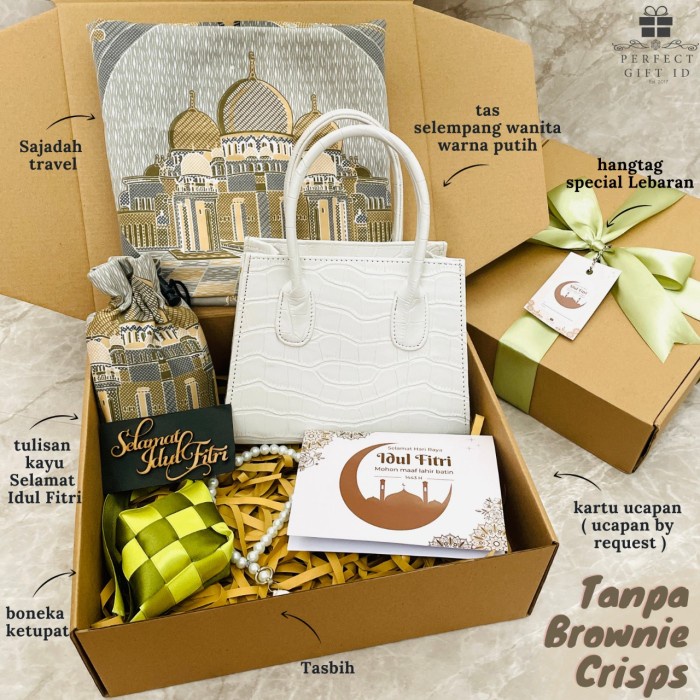

Hampers Paket Idul Fitri / Paket Ramadhan / Hampers Lebaran 2022 - Tidak Pk Browni, Putih
