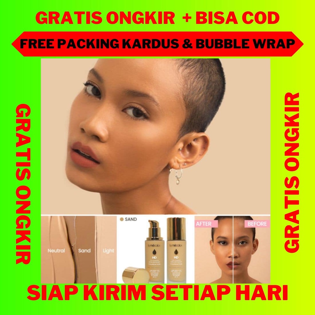 Foundation Lumecolors Sand, Alas Bedak Make Up Terbaik Full Coverage Lumecolors, Foundation HD Hight