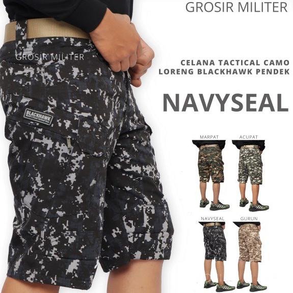 Sale Terbatas GM Celana Tactical Blackhawk Pendek Camo Loreng Premium