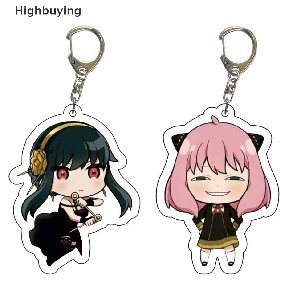 Hbid Anime SPY X FAMILY Key Chain Figure Peripheral Hiasan Mobil Logam Tempat Gantungan Kunci Perhiasan Tas Kunci Gantungan Liontin Aksesoris Glory