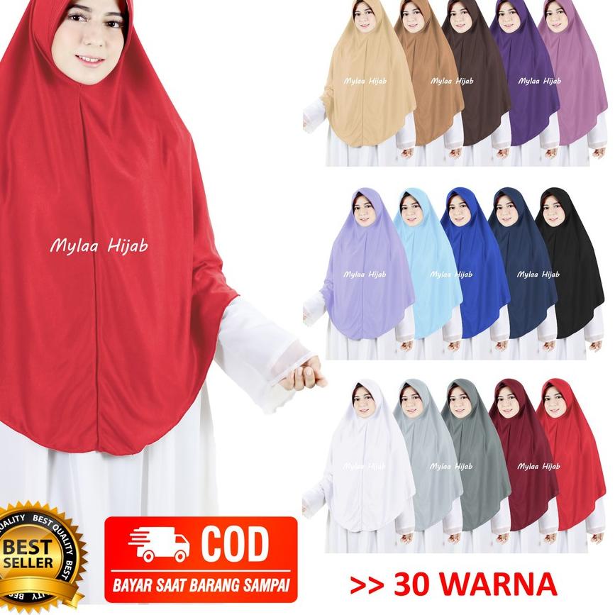 12.12 HARGA GROSIR JILBAB INSTAN BERGO kerudung krudung hijab size XL NON SERUT bahan kaos anak seko