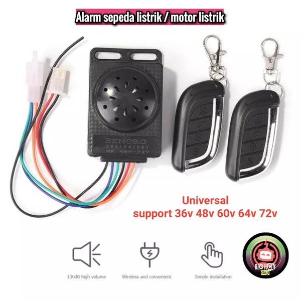 Alarm Anti Maling Universal Remote Keyless Sepeda Listrik Motor