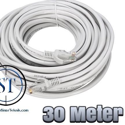 ➬ Kabel LAN CAT5E + RJ45 @30M Router Wifi Wireless Access Point Internet Modem laptop Komputer Pc Ti