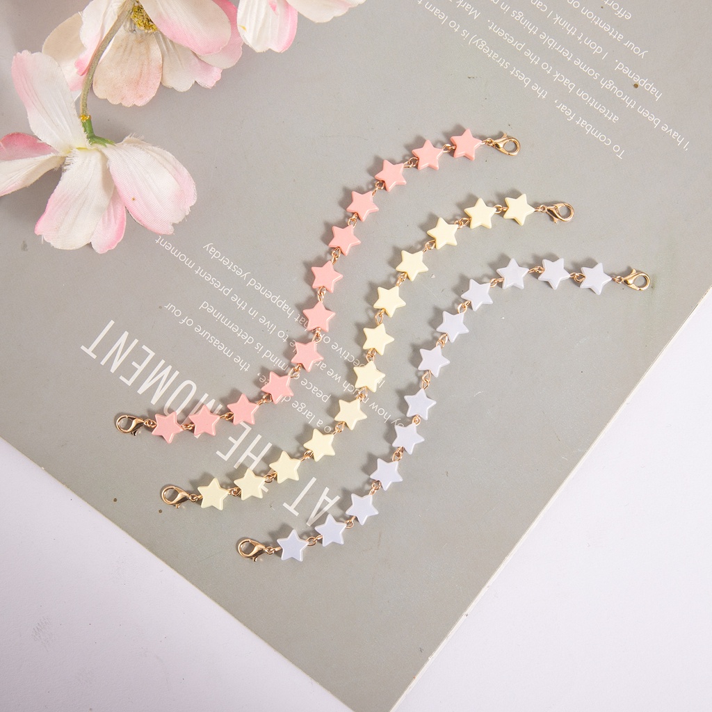 Rantai Masker Kristal Fashion/lanyard Masker Bintang/Pemanjang Masker Pendek Ringan Dan Sederhana