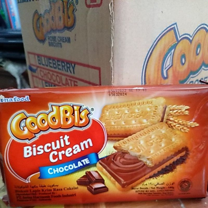 1 dus GoodBis Biscuit Cream isi 21 bks x 190gr