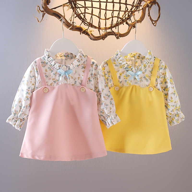 0-4TH DRESS ANAK BAYI BERLENGAN PANJANG / DRESS KOREA ANAK PEREMPUAN NEW ARRIVAL