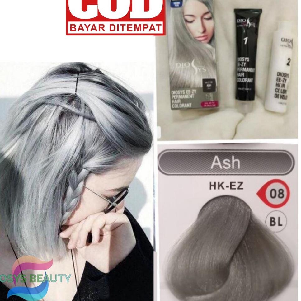 Special Price.. CAT RAMBUT ABU ABU ASH GREY DIOSYS 100ml plus developer WPQ