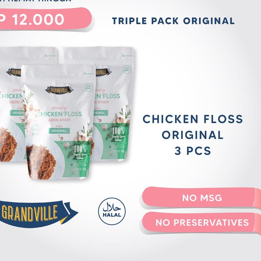 

♨ Grandville Abon AYAM Crunchy Triple Pack Original ➢