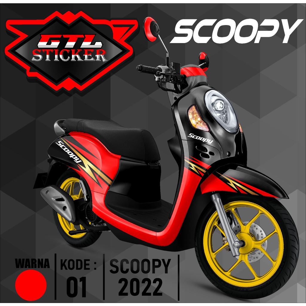 Sticker Decal Full Body Motor ScOopy New Fi 2021-2023 Dekal Setiker Striping Scoopy Fi new Variasi M
