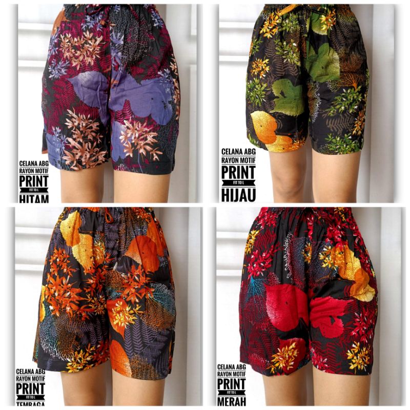 Celana ABG Rayon Motif