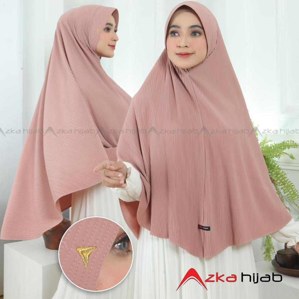 TERLARIS Jilbab Khimar Bergo Jumbo Plisket Jersey Super