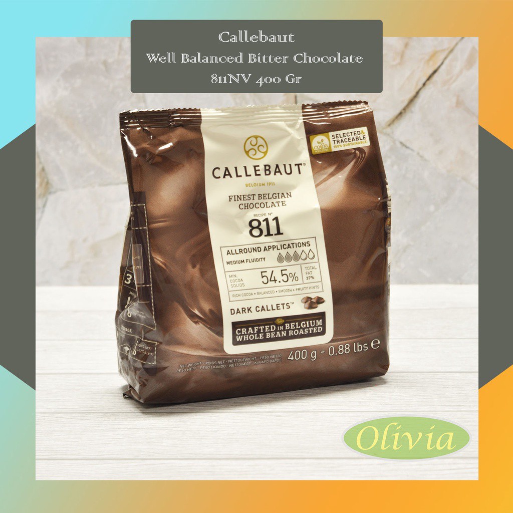 

✨NEW✨ -Callebaut Well Balanced Bitter Chocolate 811NV 400 Gr- 1.1.23